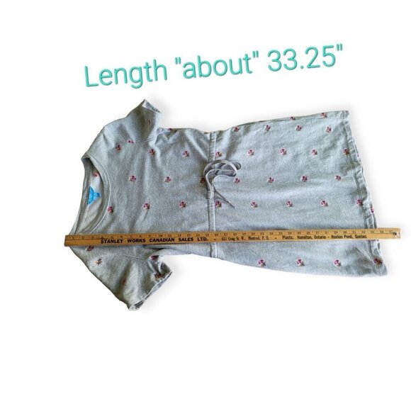 Draper James Heather Grey Embroidered Sweatshirt Dress XS - Picture 13 of 13